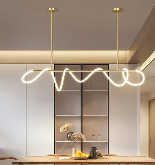 Crystal Metal Chandelier Modern LED Hanging Pendant Lights for Staircase Bedroom