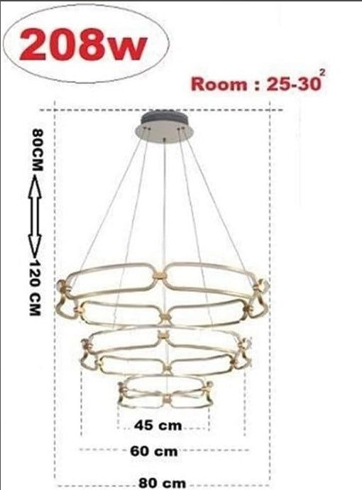 Modern Nordic Crystal Metal Chandelier Ceiling Light LED Hanging Lamp Pendant