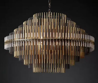 Modern Nordic Crystal Chandelier Round Ceiling Light LED Hanging Lamp Pendant