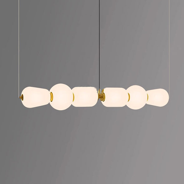 Cream Glass Chandelier for Living Dining Room Kitchen Island