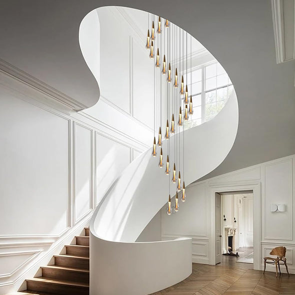Modern Water Drop Chandelier Crystal Light Fixture for Living Room