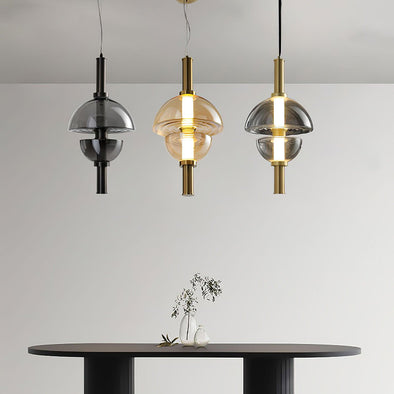 Nordic industrial style glass chandelier for Dining Room Kitchen Island