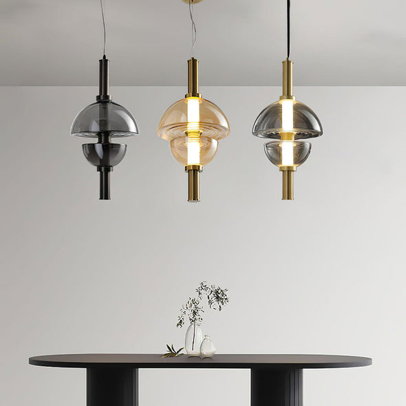 Nordic industrial style glass chandelier for Dining Room Kitchen Island