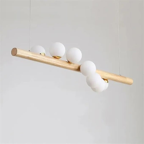 Glass Chandelier Modern Pearl Ball LED Hanging Pendant Lights for Staircase Home