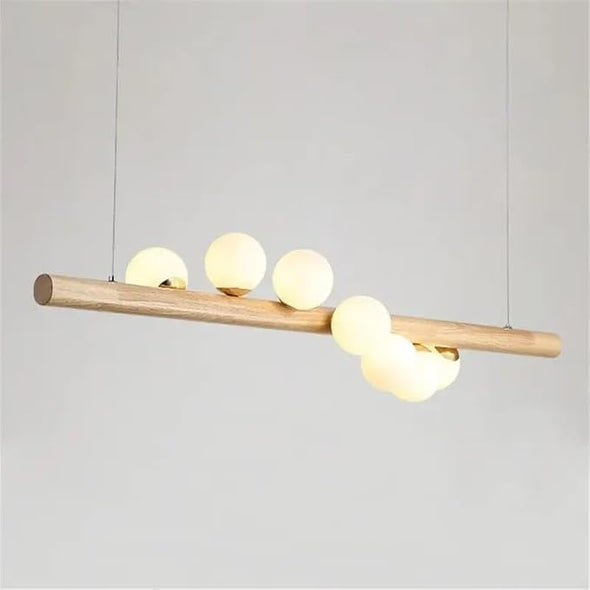 Glass Chandelier Modern Pearl Ball LED Hanging Pendant Lights for Staircase Home