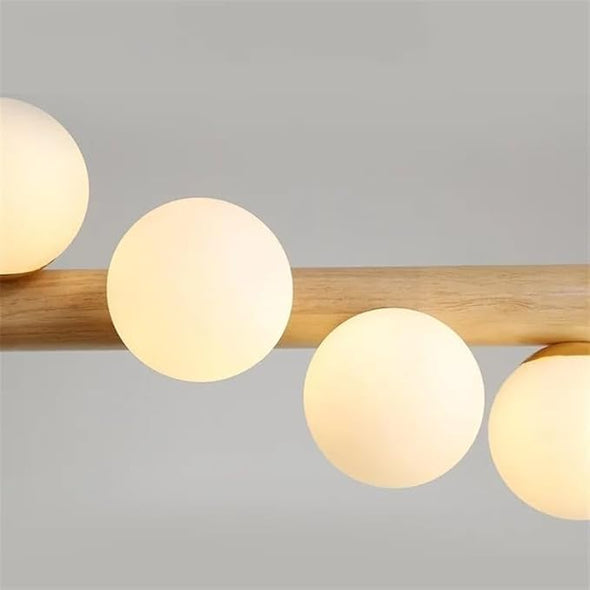 Glass Chandelier Modern Pearl Ball LED Hanging Pendant Lights for Staircase Home
