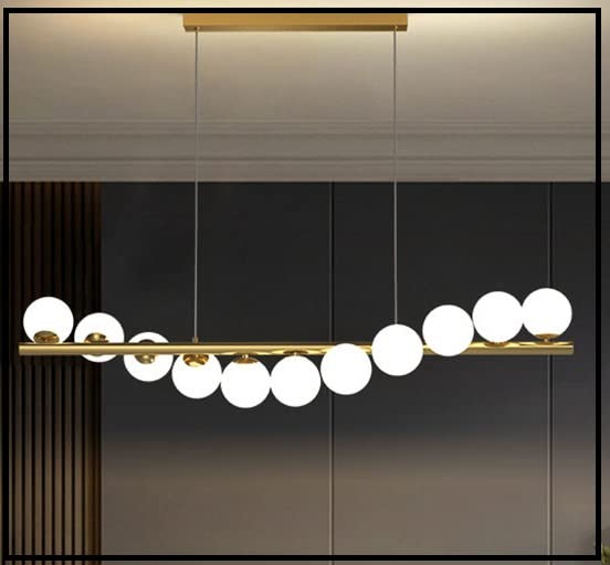 Modern Glass Chandelier Pearl Ball Led Hanging Pendant Lights for Staircase Home