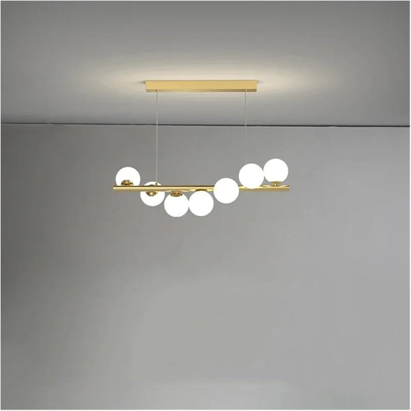Modern Glass Chandelier Pearl Ball Led Hanging Pendant Lights for Staircase Home