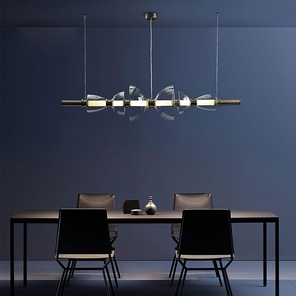 Nordic industrial style glass chandelier for Dining Room Kitchen Island