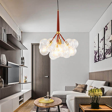 Bubble Ball Chandelier Luxury Glass Ball Pendant Light for Dining Room