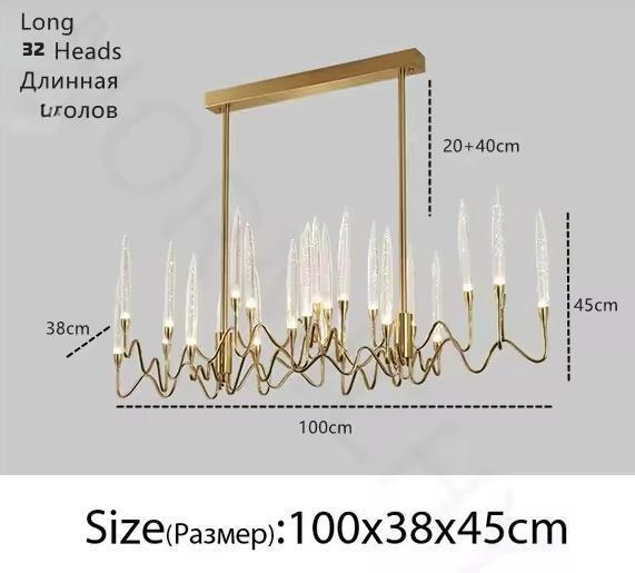 Crystal Candle Chandelier Modern Hanging Pendant Lights for Staircase Bedroom