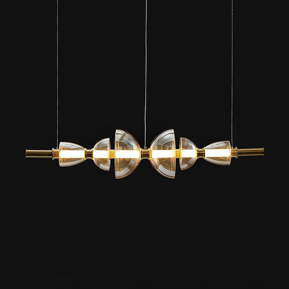 Nordic industrial style glass chandelier for Dining Room Kitchen Island