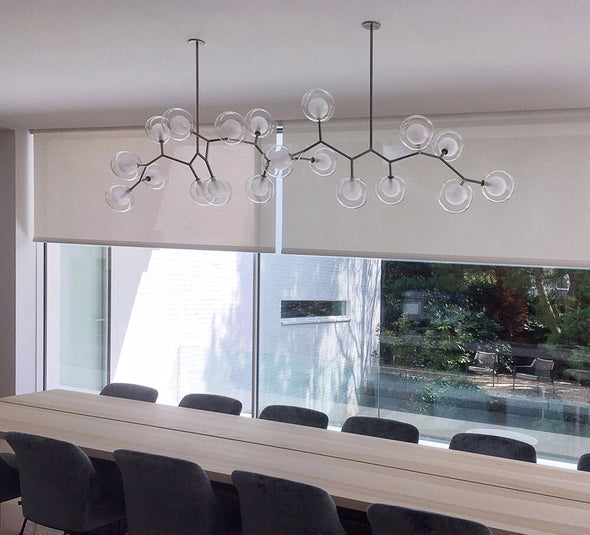 Modern Glass Ball Chandelier Led Hanging Pendant Lights with Bulbs for Staircase