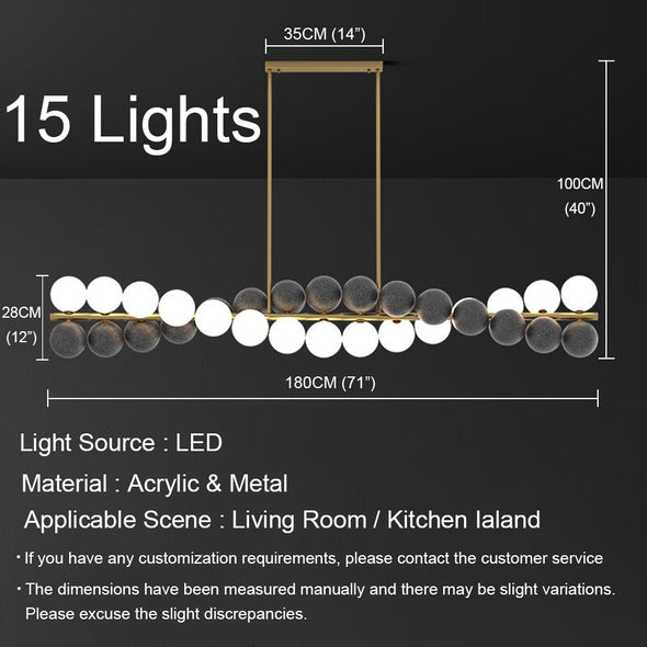 Modern Ball Chandelier Nordic Kitchen Island Light Fixture for Living Dining Room