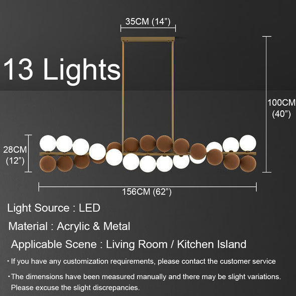 Modern Ball Chandelier Nordic Kitchen Island Light Fixture for Living Dining Room