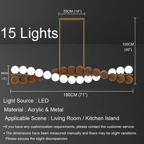 Modern Ball Chandelier Nordic Kitchen Island Light Fixture for Living Dining Room