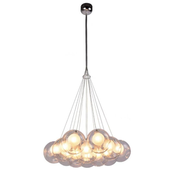 Minimalist Bubble Ball Chandelier Glass Light Fixture for Living Dining Room