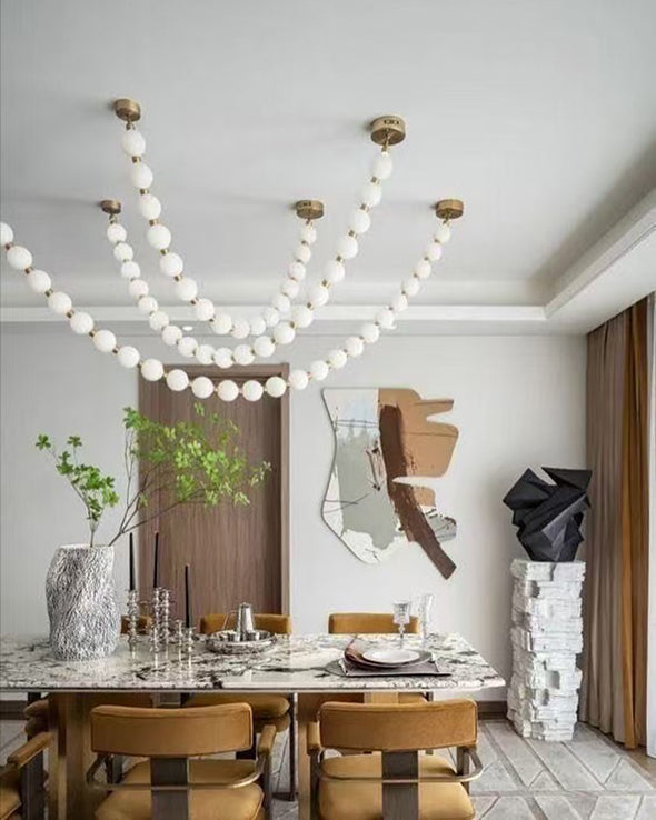 Modern Pearl Chandelier for Staircase Lighting Fixtures