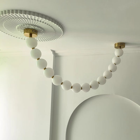 Modern Pearl Chandelier for Staircase Lighting Fixtures