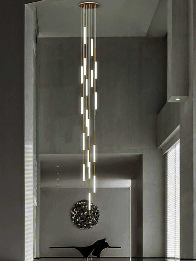 Minimalist Raindrop Chandelier Long Fixture Light for Staircase