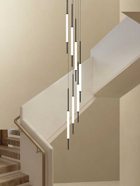 Minimalist Raindrop Chandelier Long Fixture Light for Staircase