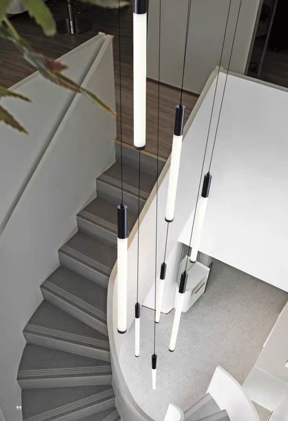 Minimalist Raindrop Chandelier Long Fixture Light for Staircase