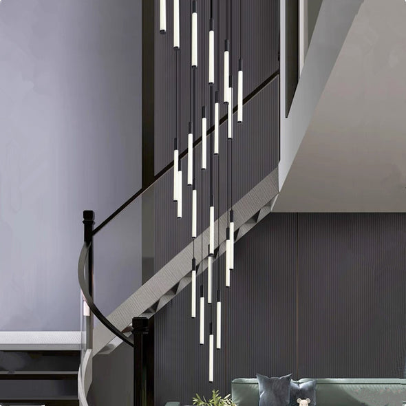 Minimalist Raindrop Chandelier Long Fixture Light for Staircase