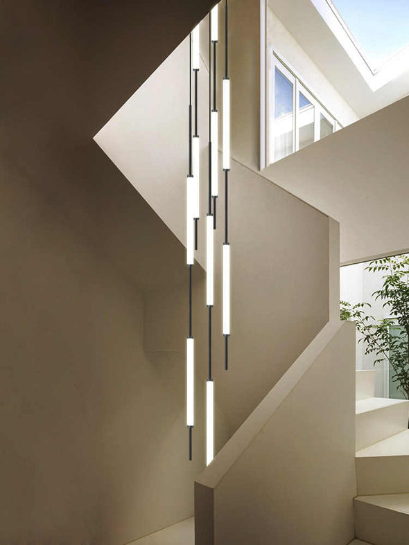 Minimalist Raindrop Chandelier Long Fixture Light for Staircase