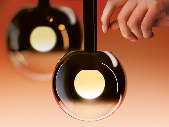 Modern Black Chandelier Minimalist Glass Ball Pendant Light for Living Room Staircase