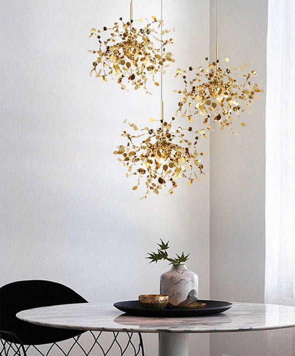 Modern Firework Chandelier Round Shape Light Fixture Living Dining Room