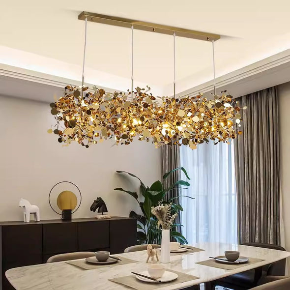 Modern Firework Chandelier Round Shape Light Fixture Living Dining Room