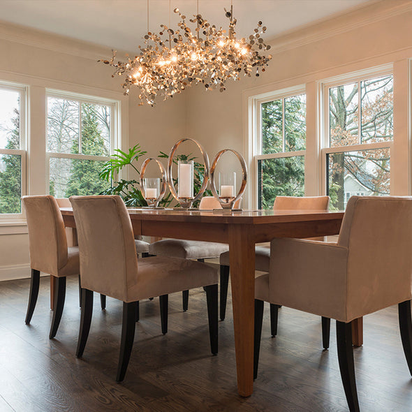 Modern Firework Chandelier Round Shape Light Fixture Living Dining Room