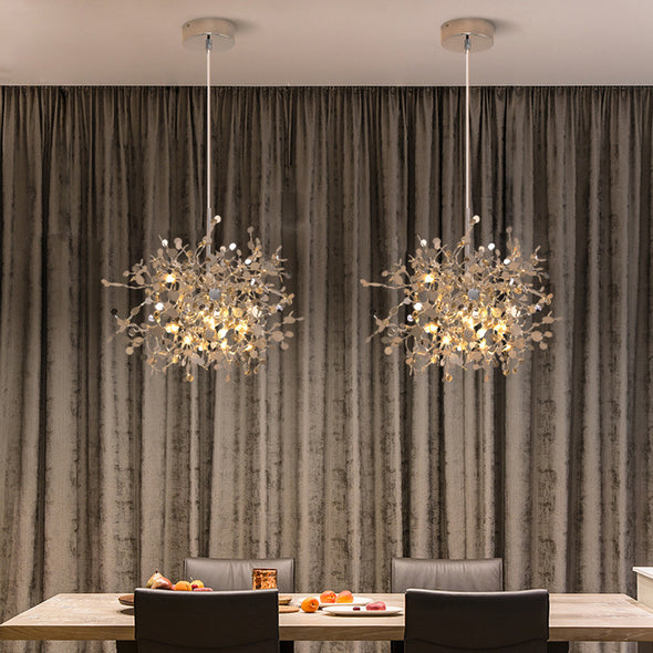 Modern Firework Chandelier Round Shape Light Fixture Living Dining Room