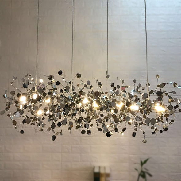 Modern Firework Chandelier Round Shape Light Fixture Living Dining Room