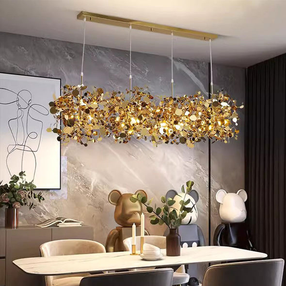 Modern Firework Chandelier Round Shape Light Fixture Living Dining Room