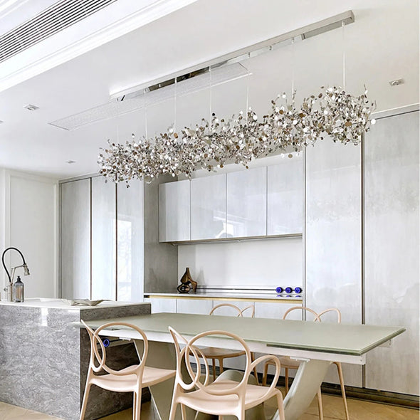 Modern Firework Chandelier Round Shape Light Fixture Living Dining Room