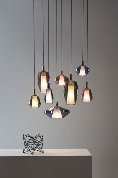 Vintage style Glass Chandelier Minimalist Light Fixture for Living Room Staircase