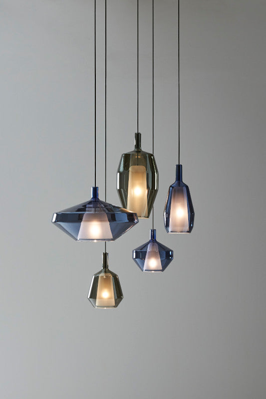 Vintage style Glass Chandelier Minimalist Light Fixture for Living Room Staircase