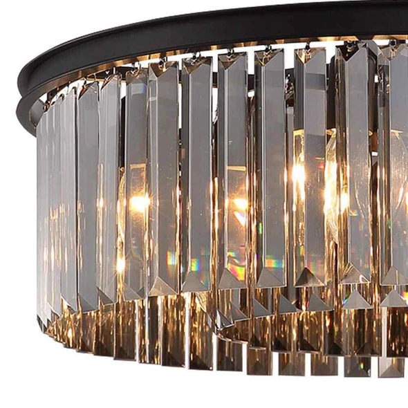 Modern Crystal Round Chandelier LED Hanging Pendant Lights for Staircase Home