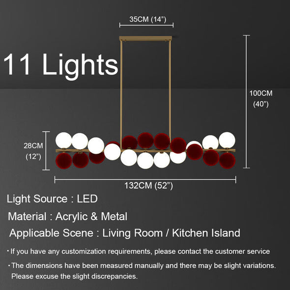 Modern Ball Chandelier Nordic Kitchen Island Light Fixture for Living Dining Room