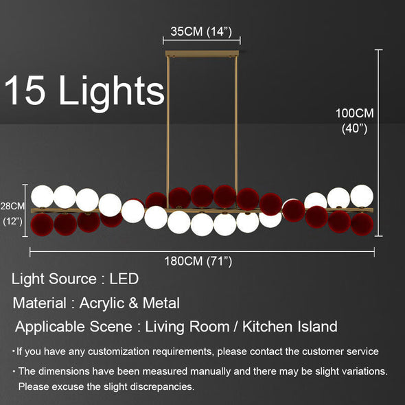 Modern Ball Chandelier Nordic Kitchen Island Light Fixture for Living Dining Room
