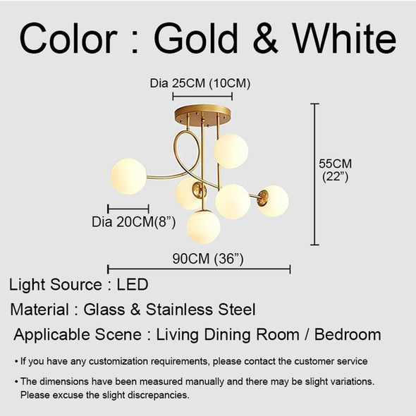 Geometrical Bubble Ball Chandelier for Living Dining Room Light Fixture