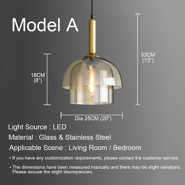 Classic Glass Chandelier Bedroom Reading Lamp for Living Room Kitchen Island
