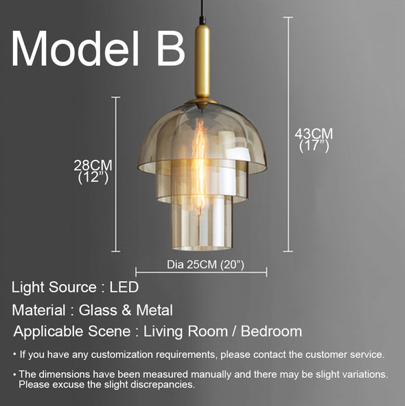 Classic Glass Chandelier Bedroom Reading Lamp for Living Room Kitchen Island