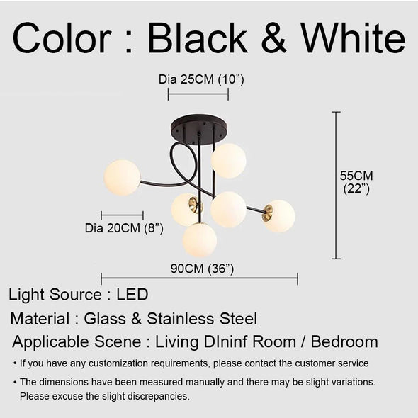 Geometrical Bubble Ball Chandelier for Living Dining Room Light Fixture