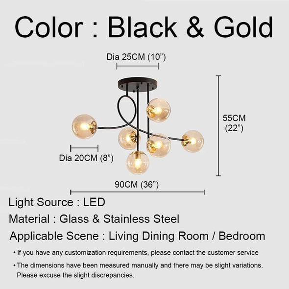 Geometrical Bubble Ball Chandelier for Living Dining Room Light Fixture