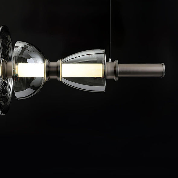 Nordic industrial style glass chandelier for Dining Room Kitchen Island