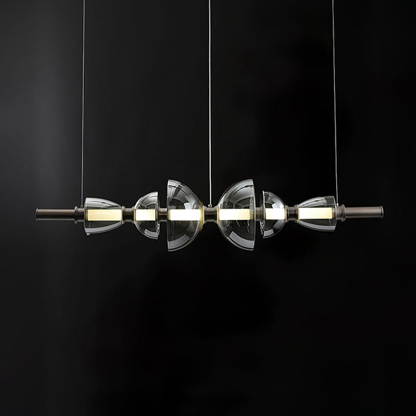 Nordic industrial style glass chandelier for Dining Room Kitchen Island