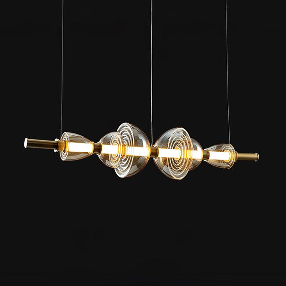Nordic industrial style glass chandelier for Dining Room Kitchen Island