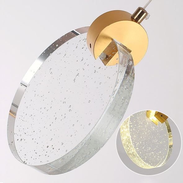 Minimalist Glass Chandelier Bubble Crystals Hanging Light For Stair